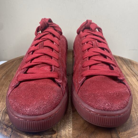 Puma Suede Classic Mono Iced Triple Red Mens Size 11.5 Athletic Shoes 381468-01 - Picture 4 of 10